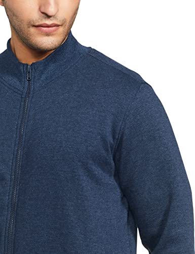 Image of Amazon Brand - Symbol Men Cotton Blend High Neck Zipper Sweatshirt (Available in Plus Sizes)