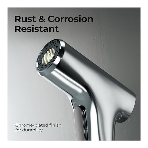 Image of Lifelong Dual Flow Health Faucet Gun|High-Pressure Water Flow|Foam & Rain Modes|& Leak-Proof Jet Spray|Ideal for Bathroom & Toilet Commode|Hygienic & Efficient Bidet Spray (LLHIXG01),Silver,Chrome