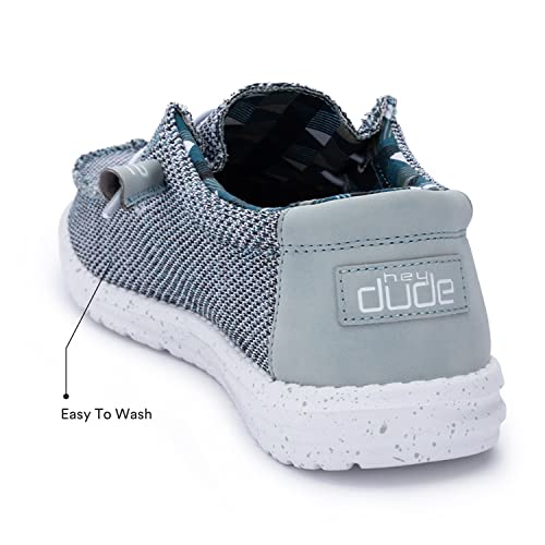 Hey Dude Men's Wally Sox Ice Grey Size 10 | Men’s Shoes | Men's Lace Up Loafers | Comfortable & Light-Weight #TOP6