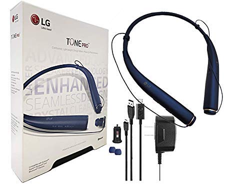 LG Tone 780 - Bluetooth Wireless Stereo Headset with Car Charger, Ear Gels with Car/Wall Charger (US Retail Packing)