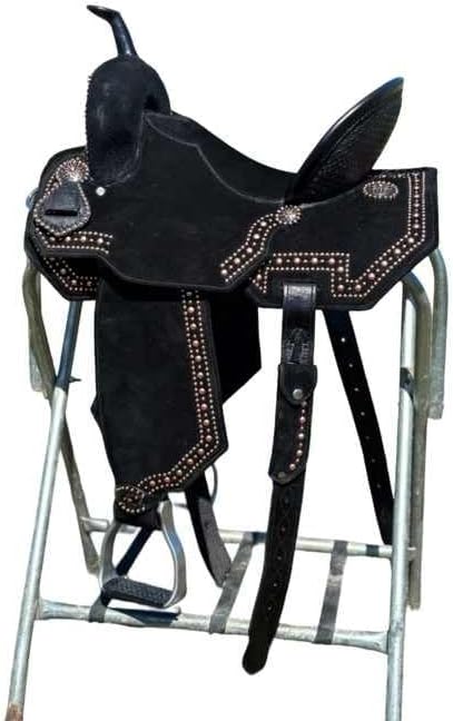 Leather Horse Saddle Barrel Racing Western Wooden Tree Custom Cowboy Cowgirl Handmade Premium Pleasure Comfort Trail Tack Equestrian Tooled Carved Saddle for Riding Size: 10-18 inch Seat, MO-17