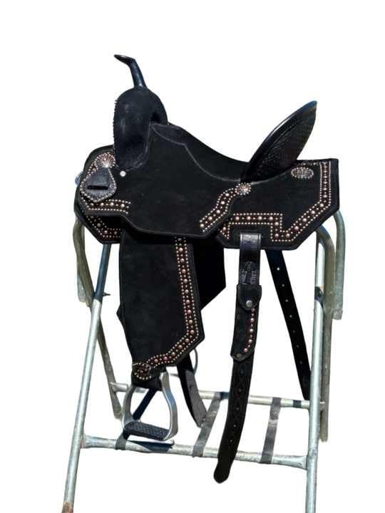 Horse Saddles Barrel Racing Western Wooden Tree Handmade Premium Leather Comfort Horses Trail Equestrian Tooled Carved Horse Saddle Riding Size: 10-18 inches Seat. WZ17 (16)