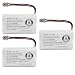 New! Genuine Uniden BBTY0651101 BT-1007 NiMH 600mAh DC 2.4V Rechargeable Cordless Telephone Battery (3-Pack)