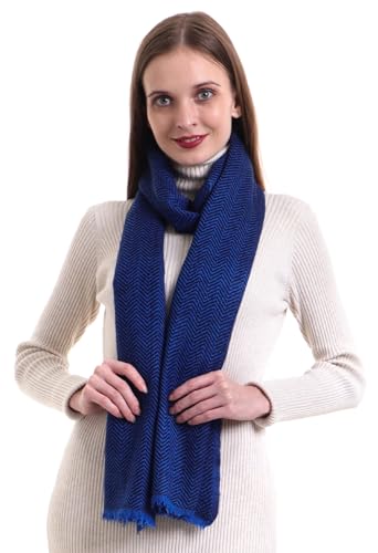 EH 100% Pure 2 Ply Cashmere Scarf, melange herringbone, super soft thick, lightweight Pashmina.2