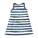 KLL Sporty Dress for Girls, Navy Blue and White Stripes, Soft Fashion Beach Sundress Summer 2T