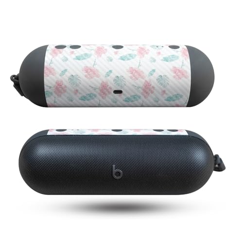 Image of Carbon Fiber Speaker Skin Compatible with Beats Pill (2024) - Paper Flowers - Premium 3M Vinyl Protective Wrap Decal Cover - Easy to Apply | Crafted in The USA by MightySkins