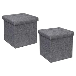 Bonlife Sitztruhe 2er Pack Hocker Grau