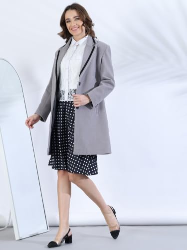 Image of PLAGG Women's Notched Lapel Long Overcoat
