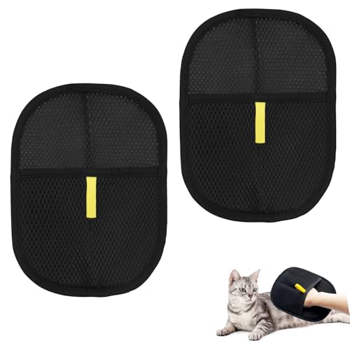 JYMJDSX Pet Hair Removal Glove for Cats & Dogs, Upgrade Efficient Grooming Gloves for Pet Hair, Electrostatic Pet Hair Remover for Hair Removal, Reusable Pet Hair Remover Glove (2pcs)