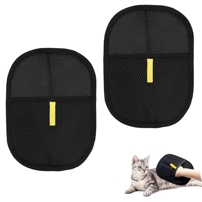 Pet Hair Removal Glove for Cats & Dogs, Upgrade Efficient Grooming Gloves for Pet Hair, Electrostatic Pet Hair Remover for Hair Removal, Reusable Pet Hair Remover Glove (2pcs)-rWedv4sE