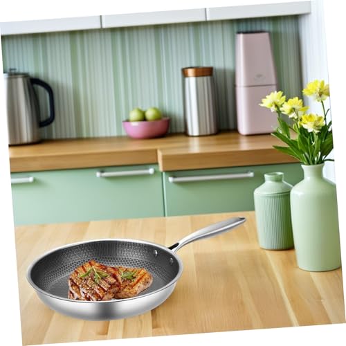 Wok de acero inoxidable con inducción y diseño de panal miniatura 7