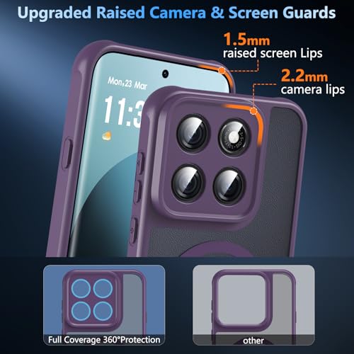 Image of For Motorola Edge 2026 Case,Magnetic [38 N52 Magnets] Military Grade Drop Protection moto edge 2026 case-Full Camera Protection Slim Matte Anti-Slip Phone Cover Protector For Motorola Edge 2026,Purple