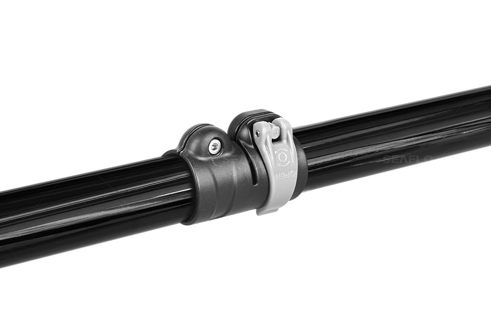 Pagaie Double Seaflo Aluminium 220-230 Cm – Légère 937 G, Pales Fibre De Verre, Réglage 360° Pour Kayak Et Canoë