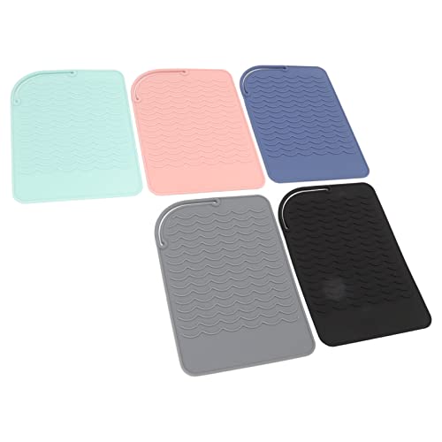 Alfombrilla de silicona resistente al calor para planchas y rizadores de cabello miniatura 7