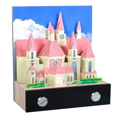 Bloc-notes 3D église unique à offrir pour fête et souvenir de voyage