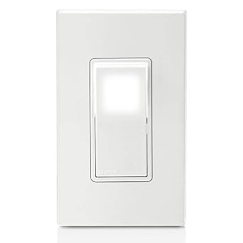 Leviton 15 Amp Decora LED Illuminated Light Wall Switch Single-Pole, L5611-2W, White