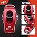 A-Premium 16Pcs Red Aluminum Engine Roller Rocker Arms with Needle Bearings Compatible with Small Block Chevy SBC 350, 1.6 Ratio, 3/8