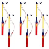 Laternenstab 40cm Laternenstäbe 4/6 Stück, LED Laternenstange für Erwachsene Kinder, Laternenstabs Laternen für Laterne Numzüge Martinsumzüge Halloween Kinderpartys Gartenparty (6 warme Lichter)
