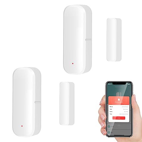 Sensor De Puerta Y Ventana Inteligente Wifi, Alarma De Detector Inalámbrico De Puerta Y Ventana, Sensor De Contacto De Puerta Y Ventana Para Seguridad Del Hogar Compatible Alexa Google Home,2pcs Sensor De Puerta Y Ventana Inteligente Wifi, Alarma De Detector Inalámbrico De Puerta Y Ventana, Sensor De Contacto De Puerta Y Ventana Para Seguridad Del Hogar Compatible Alexa Google Home,2pcs