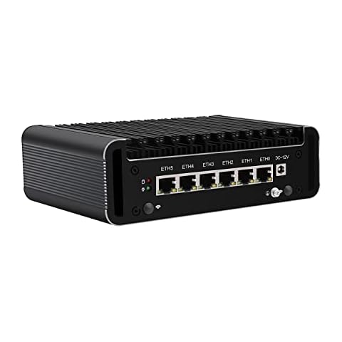 Micro Firewall Appliance, Mini PC, VPN, Router PC, Intel J6413, HUNSN RJ14, AES-NI, 6 x Intel 2.5GbE I226-V LAN, Console, HDMI, GPIO, SIM Slot, Barebone, NO RAM, NO Storage, NO System Cover