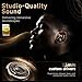 Studio-Quality Wireless Ear Buds with Deep Bass & Enhanced Audio Clarity, Bluetooth 5.4, 10-Year Lifespan Earbuds, ENC Noise Cancelling Calls, Secure Fit Memory Foam Tips, IPX6 Waterproof (Black)