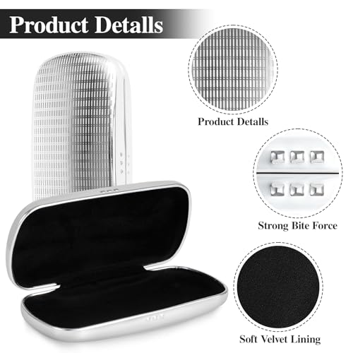Image of Hifot Metal Eyeglass Case Hard Shell, Aluminum Spectacles Box Sunglasses Case for Men Women, Reading Glasses Holder