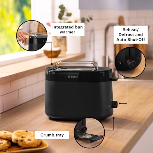 Bosch MyMoment Delight 2-Slice Toaster - Matte Black - Image 3