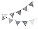 Produktbild ULLENBOOM Wimpelkette aus Stoff für Kinderzimmer - Wetterfest und für Outdoor geeignet - Graue Sterne (Made in EU) - 3,25m mit 10 Wimpeln, Girlande aus OEKO-TEX Baumwolle