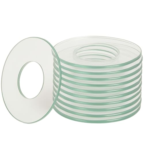 Biedermann & Sons Plain Glass Candle Wax Bobeches, Clear, 2.75 Inch - Set of 12