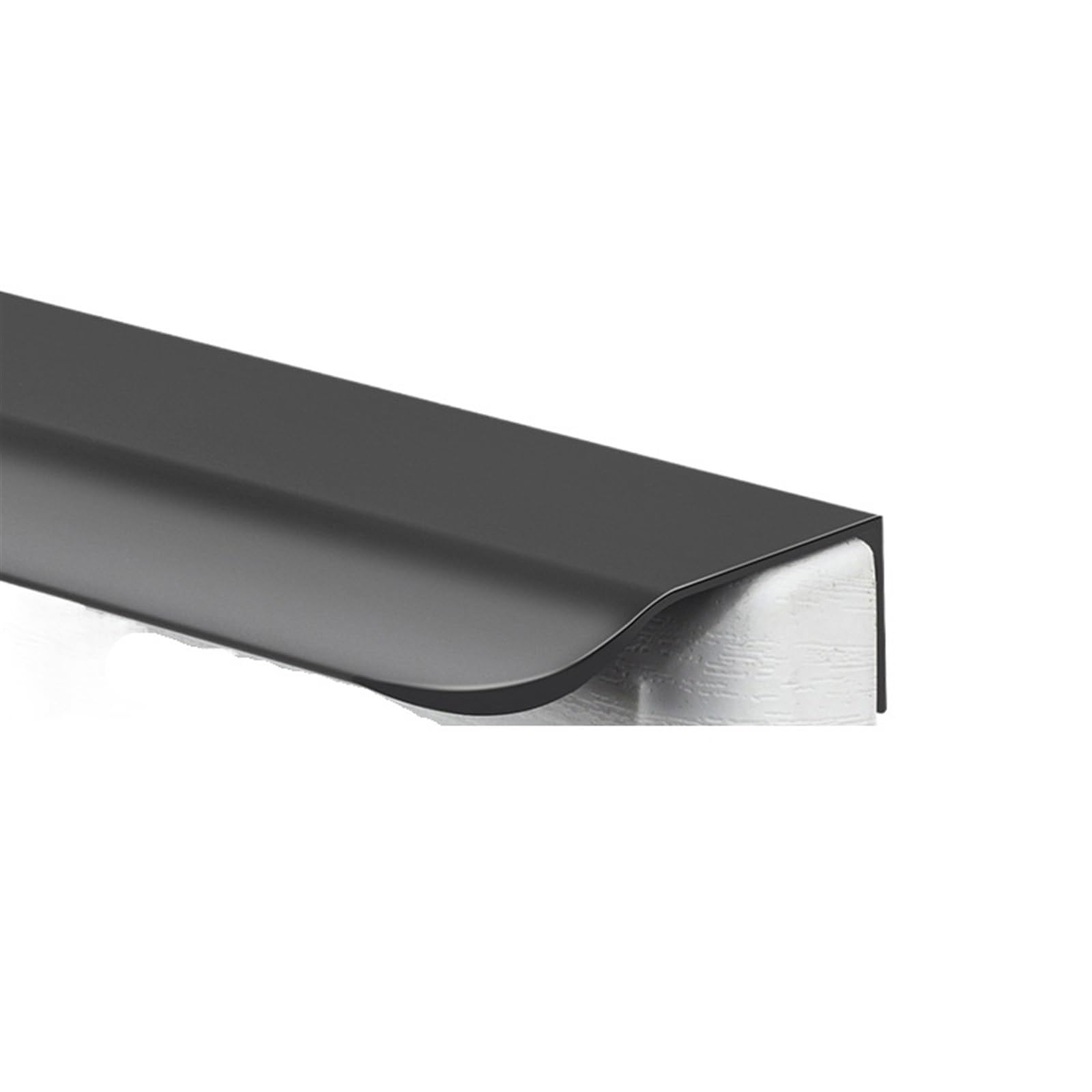 Ytbhshxz Black Drawer Handles， Modern Minimalist Wardrobe Cupboard Drawer Knobs Kitchen Cabinet Pulls Hidden Furniture Hardware(,Length 200Mm)