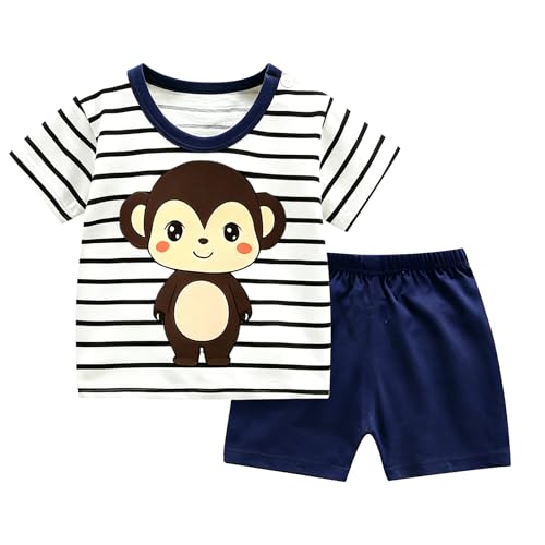 Image of Toddler Boys T-shirt and Shorts Set 4 PCs Outfit Baby Summer Clothes