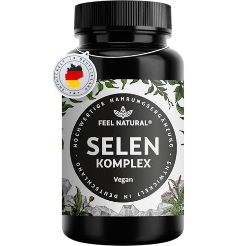 Selen Hochdosiert: 200µg Selen - 365 Tabletten - Hoch bioverfügbar durch 3 hochwertige...