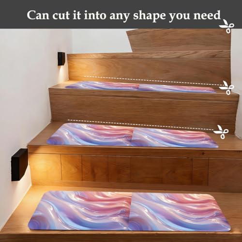 Alfombras para escaleras de 7.8 x 30 pulgadas rosa líquido Mexpekil 7