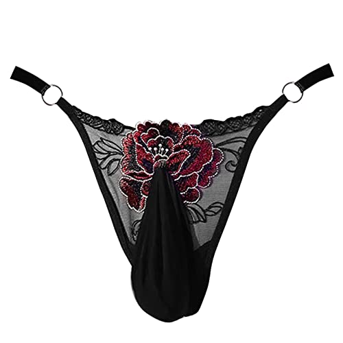 Jock Strap Mens Underwear Briefs Sissy Low Rise Breathable G-Strings Bulge Enhancing Athletic Supporters Sexy Gay Underwear,Athletic Supporters For Men With Cup Black One Size #TOP21