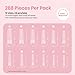 Beetles Gel Nail Tips Kit Etch-X, Coffin XXL, 288Pcs 12 Sizes, with 10mL Nail Glue, Pre-Etched Half Matte Half Cover No C Curve Soft Acrylic False Nail Kit for Home DIY Salon Fall Nail Extension