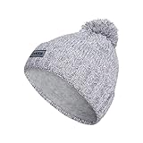 adidas Men's Recon 2 Ballie Pom Beanie, White - Light Grey Heather Twist/Grey/Black F21, One Size