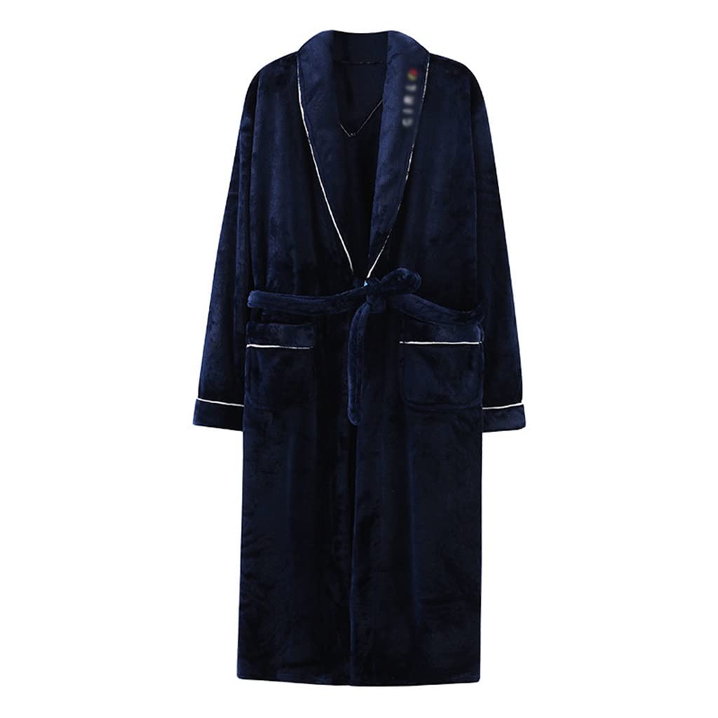 Pijama de gran tamaño XXL para evitar el frío en invierno con franela extendida de hombre