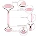 Jade Roller - Rose Quartz Face Roller and Gua Sha, Scrapping Massage Tools, Anti-Aging Beauty Kits for Slimming, Toning and Firming Skin - Natural Jade Stone Facial Roller for Face, Eyes, Neck, Back