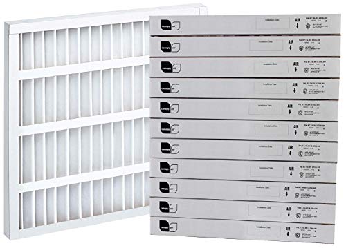 Canopy Air Professional Grade MERV 8 Self-Supported Standard Capacity Pleated Air Filter, Synthetic Media, White, 100% Metal Free, 24 Height x 24 Width x 2 Depth (Case of 12)