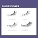 KISS imPRESS Falsies Long Lasting Self Adhesive Eyelashes, ‘Demi Bold’, 5 Day Extended Wear, 24 Medium Volume Lash Clusters (5,6,8,10,12, & 14mm), Precision Non-Stick Applicator