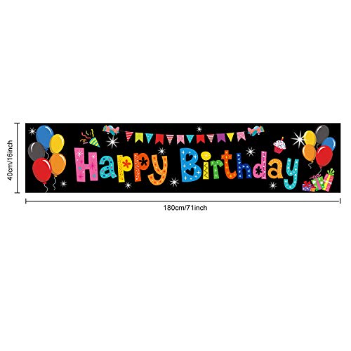 Chiazllta JM0038 Colorful Happy Birthday Banner Large Happy Birthday Yard Sign Backdrop It'S My Birthday Backdrop Party Indoor Outdoor Car Decorations thumb #1