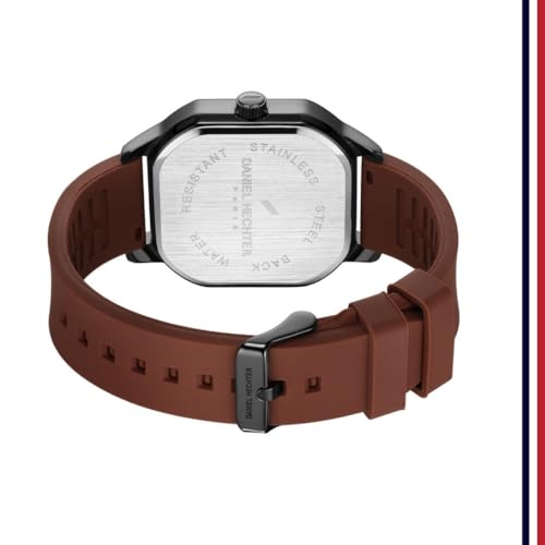 Image of Daniel Hechter Paris Rivoli Collection Modern Analog Watch for Men with Octagon Dial and Silicon Band-DHM1003