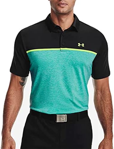 Under Armour Men’s UA Playoff 2.0 Golf Polo (Blue/Green/Black, X-Large)