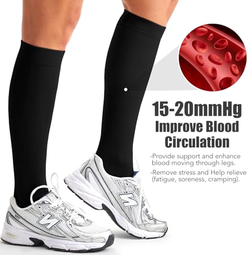 Laite Hebe 3 Pack Compression Sock-Compression Sock For Women and Men Circulation -Best for Running,Athletic Sports2