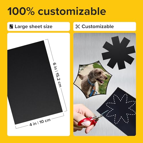 image for X-bet MAGNET DIY Craft Magnetic Sheets with Adhesive Backing - 4x6 5 P