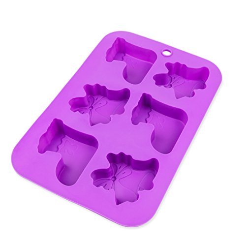 Stampo in silicone con campane e calza di Natale