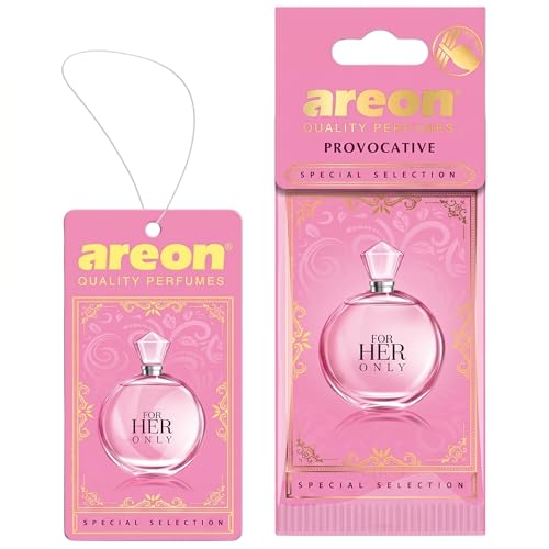 Image of AREON Provocative SS08 Luxury Car Hanging Air Freshener - Premium Car Fragrance, Long Lasting Hanging Car Air Freshener, Elegant Vehicle Odor Freshener for Interior Decor - (Pack of 3)