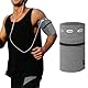 1 Stück Sportarmband Handy Armband Joggen Universal Handyhalter Joggen 26,9–29,9 Cm Armumfang Armband Handyhalterung mit Kopfhörerloch, Passend für Alle Handys zum Radfahren,Fitness-Schwarz(grau)