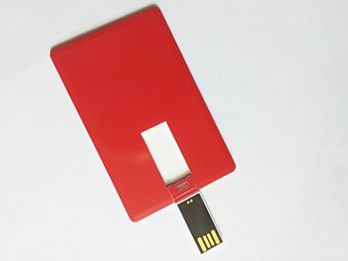 Wafer USB Bussiness Card Flash Drive Blank DIY Memory Stick Wholesale Bulk Pack 10 (8GB, Red)