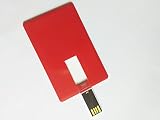 Wafer USB Bussiness Card Flash Drive Blank DIY Memory Stick Wholesale Bulk Pack 10 (8GB, Red)